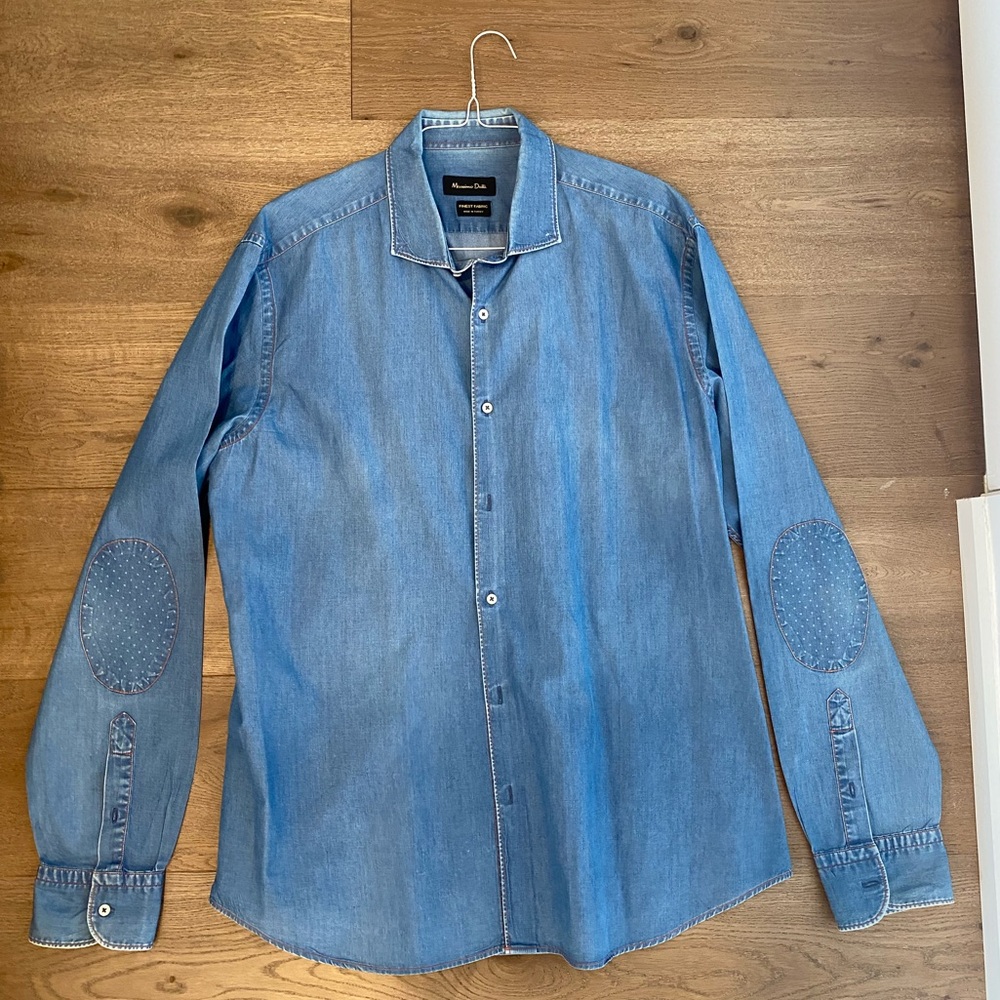 Denim button down
